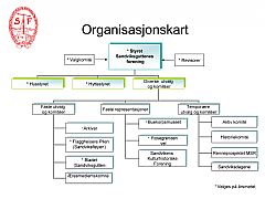 Organisasjonskart Sandviksguttenes forening.
